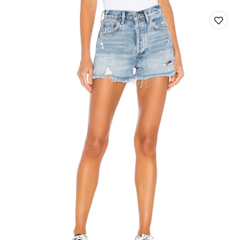 AGOLDE high waisted jean shorts